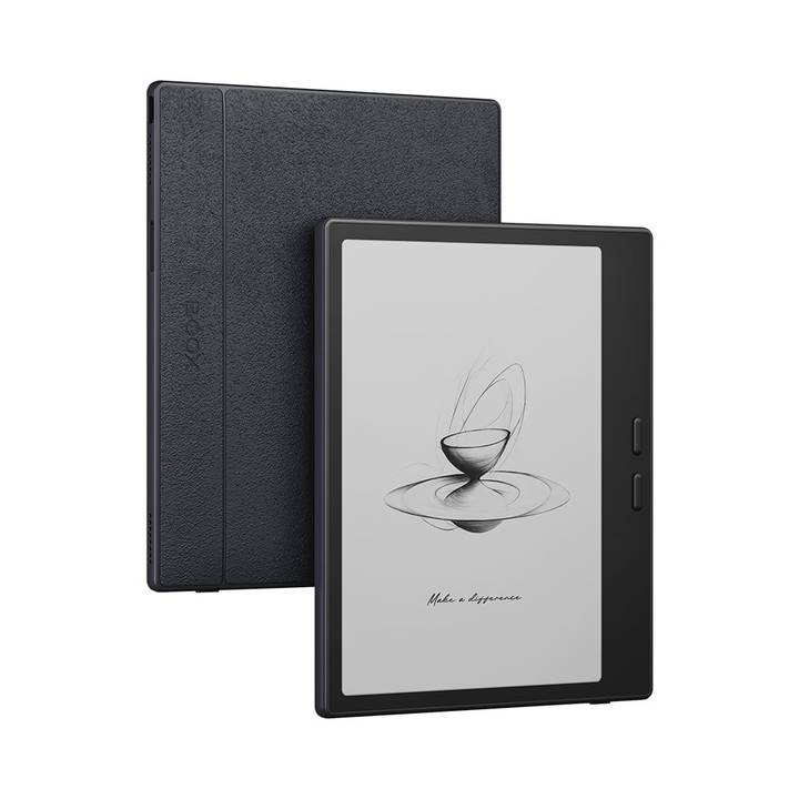 BOOX Go 7 en negro delante de su funda